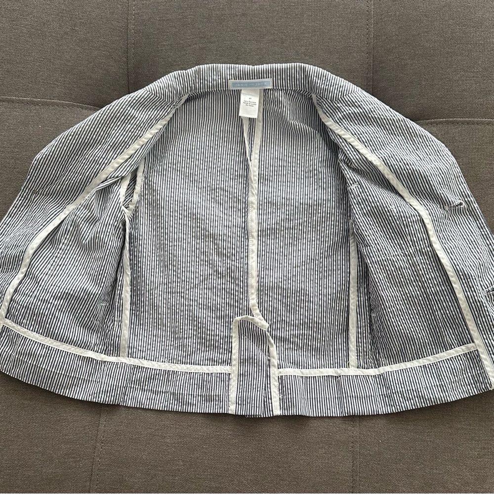 Janie and Jack Stripe Seersucker Suit Blazer - Picture 4 of 5